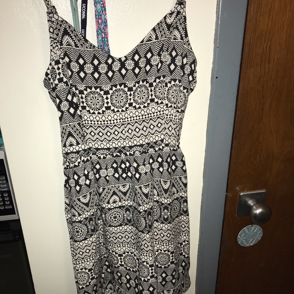 black and white summer dress
